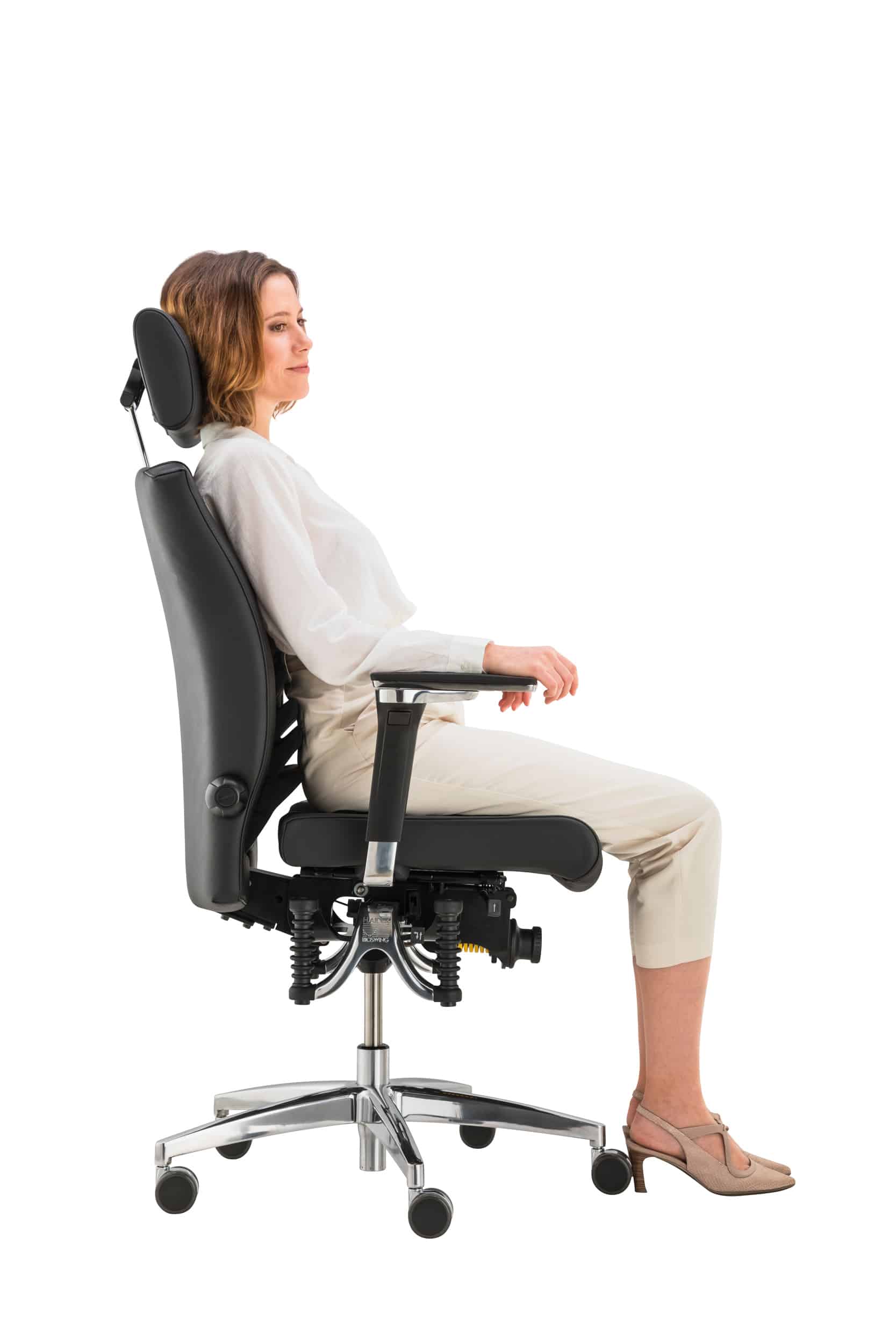 BIOSWING® 560 IQ Detensor Bestseller Echtleder schwarz mit Beckenbalance